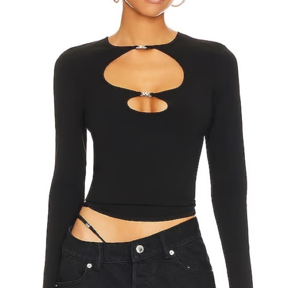 Alexander Wang cut out long sleeve top